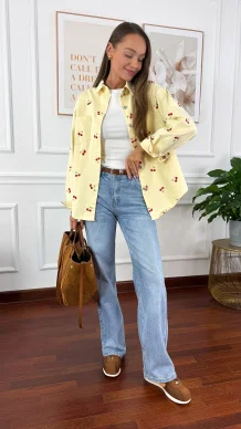 Koszula Ruby w wiśnie żółta