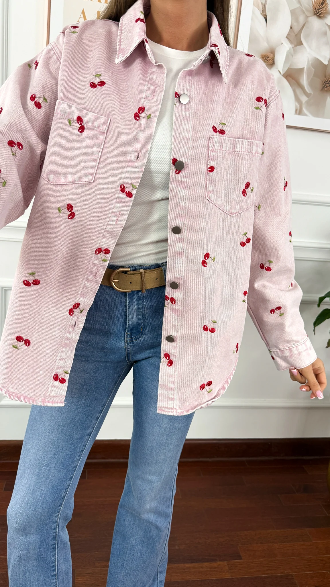 Koszula Ruby w wiśnie różowa