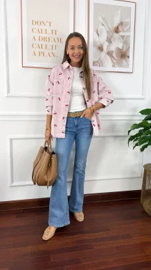 Koszula Ruby w wiśnie różowa