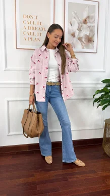 Koszula Ruby w wiśnie różowa