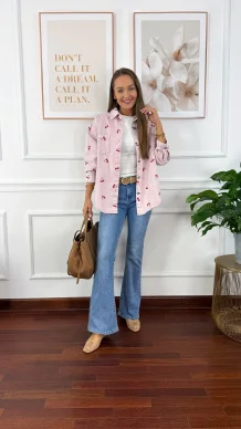 Koszula Ruby w wiśnie różowa