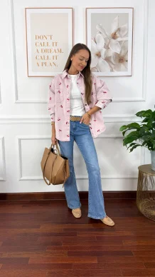 Koszula Ruby w wiśnie różowa