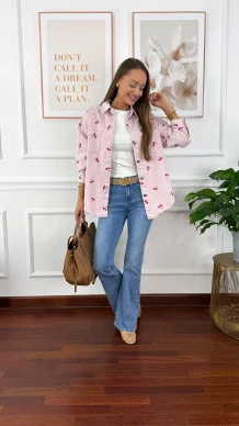 Koszula Ruby w wiśnie różowa