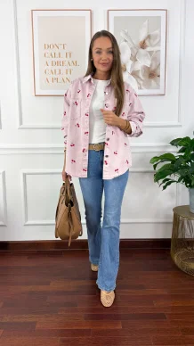 Koszula Ruby w wiśnie różowa