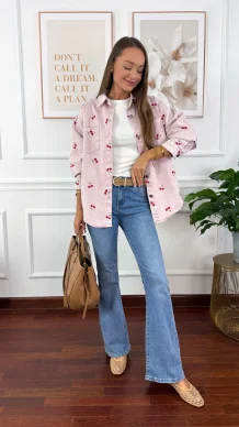 Koszula Ruby w wiśnie różowa