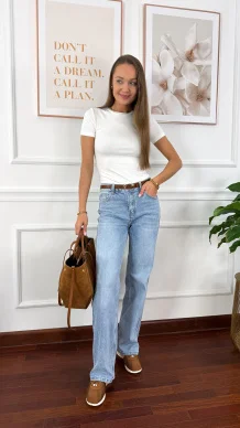 Bawełniana t-shirt Pam biały