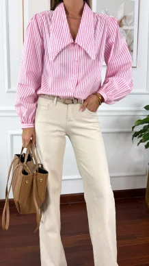 Spodnie Calma wide leg beżowe