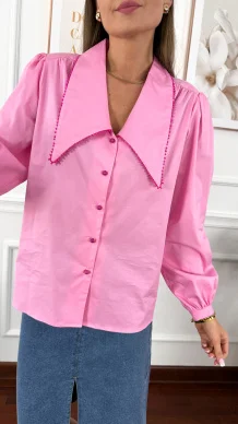 Bawełniana koszula Glow różowa