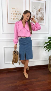 Bawełniana koszula Glow różowa