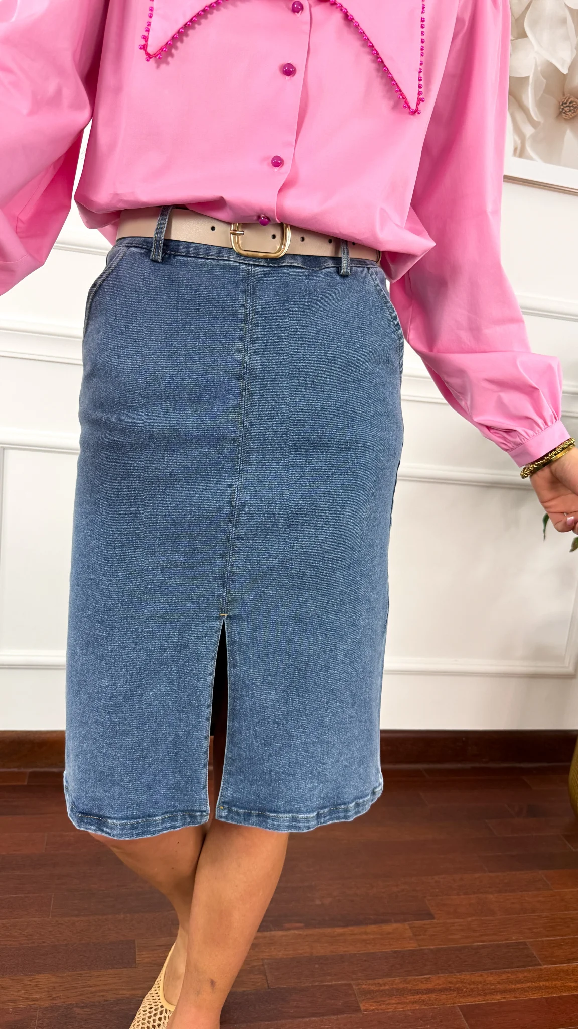 Spódnica midi Kiki denim