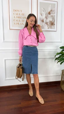 Spódnica midi Kiki denim