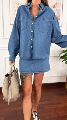 Bawełniana koszula Janet denim