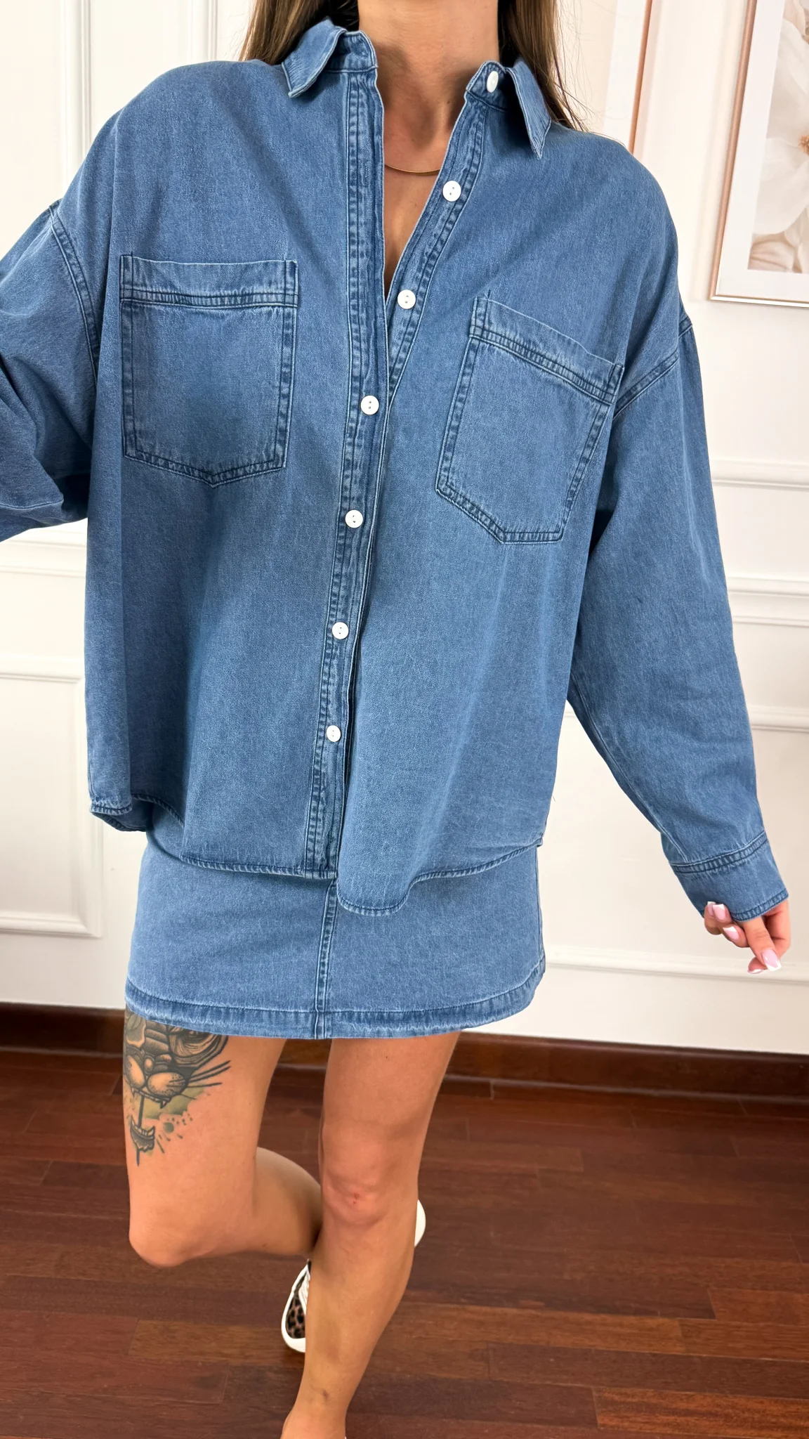 Bawełniana koszula Janet denim