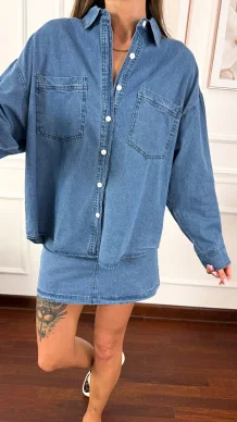 Bawełniana koszula Janet denim