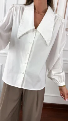 Bawełniana koszula Glow biała