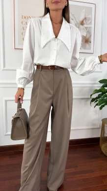 Bawełniana koszula Glow biała