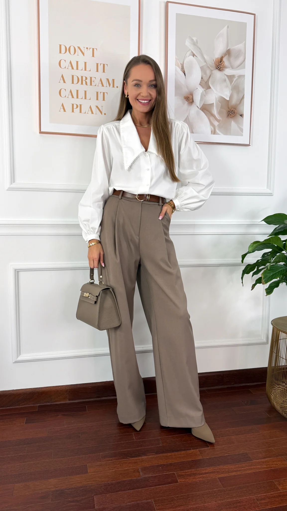 Bawełniana koszula Glow biała