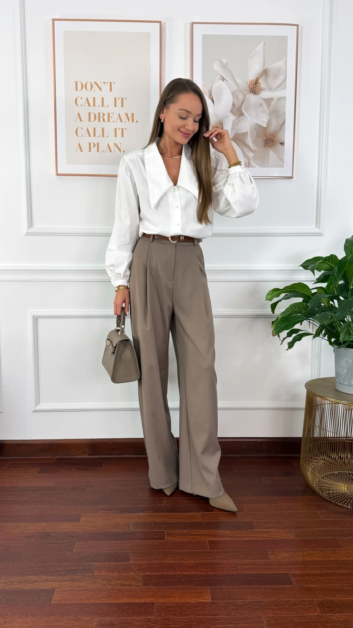 Bawełniana koszula Glow biała