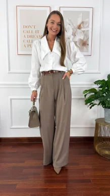 Bawełniana koszula Glow biała