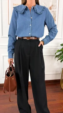 Bawełniana koszula Lila denim