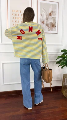 Bawełniana bluza Sally z napisem Mommy