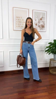 Spodnie wide leg Vanessa denim