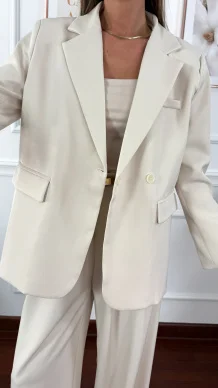 Wiskozowy komplet Mirena beżowy