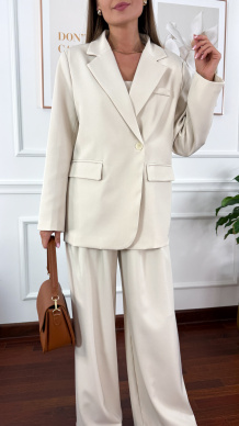 Wiskozowy garnitur Mirena beżowy