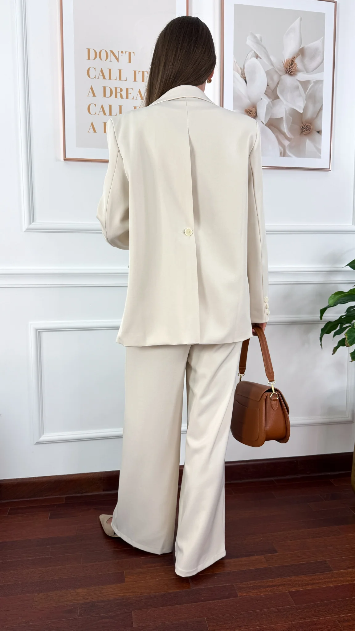 Wiskozowy komplet Mirena beżowy