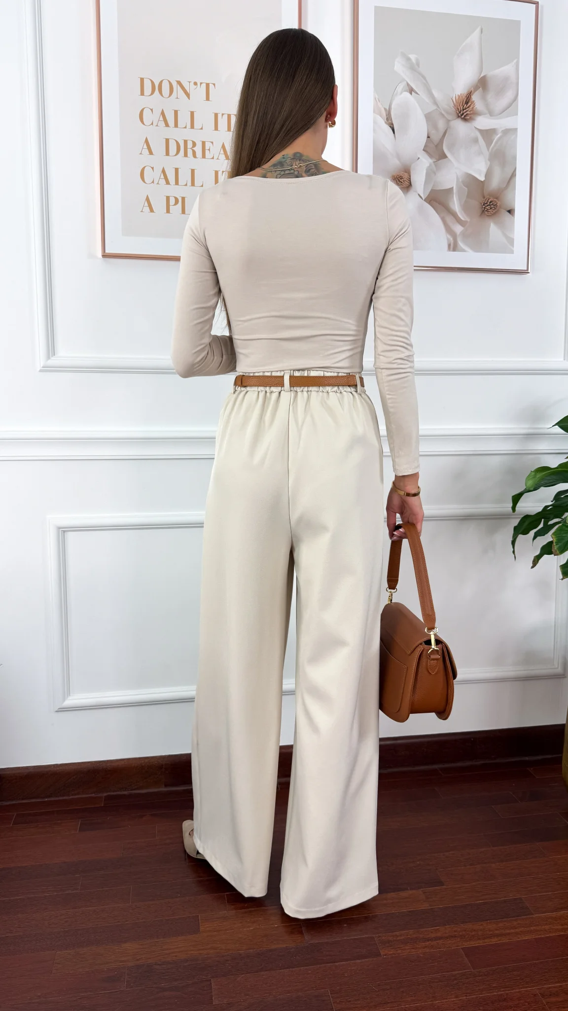 Wiskozowy komplet Mirena beżowy