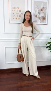 Wiskozowy komplet Mirena beżowy