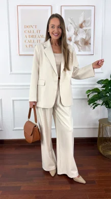 Wiskozowy komplet Mirena beżowy