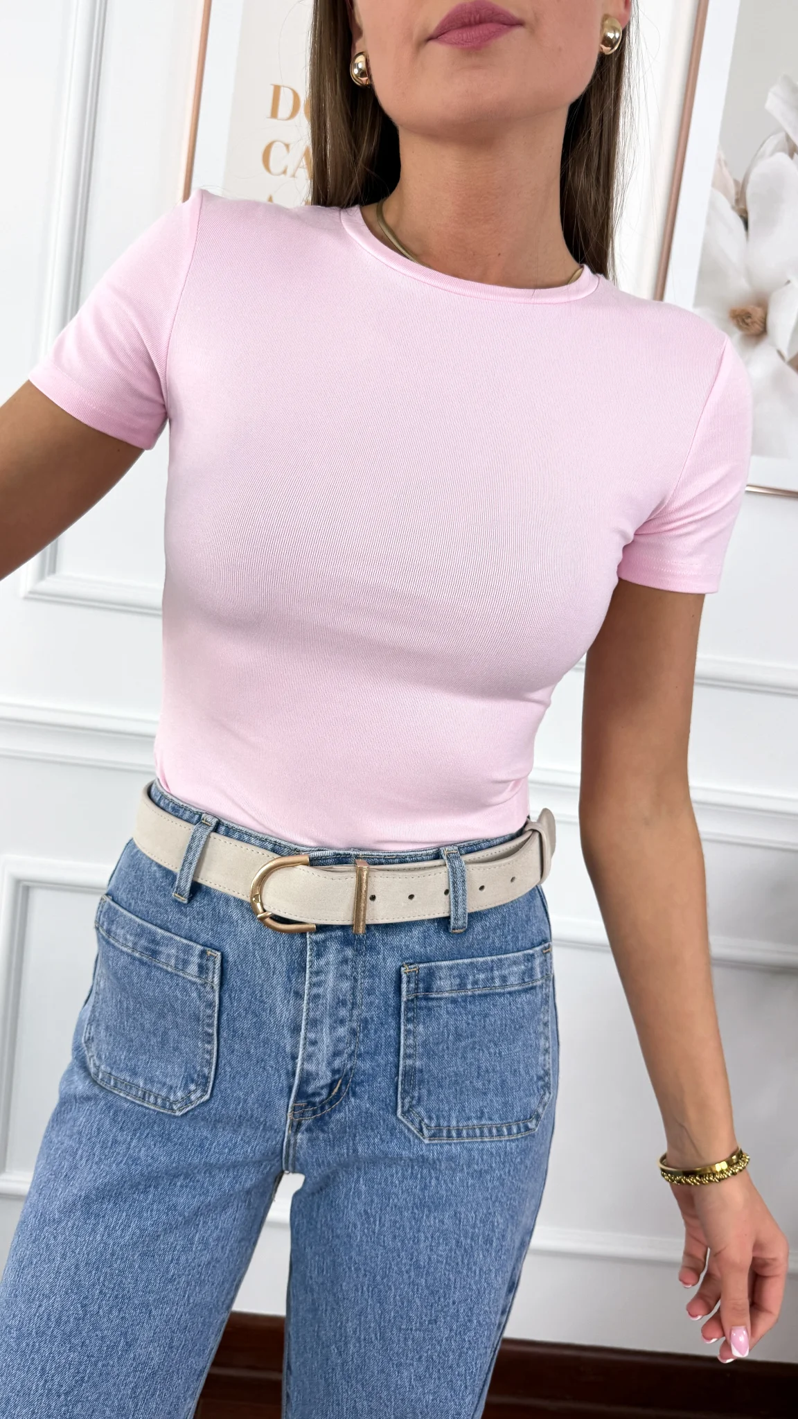 Bawełniana t-shirt Pam różowy