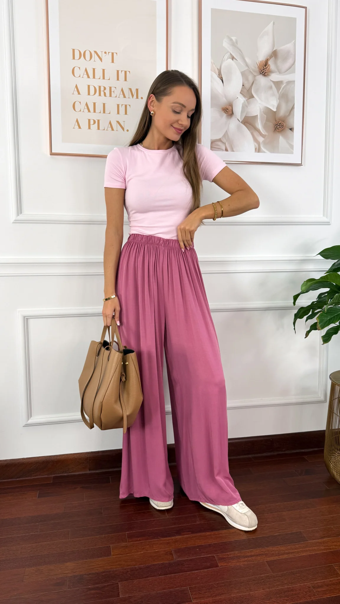 Wiskozowe szerokie spodnie...