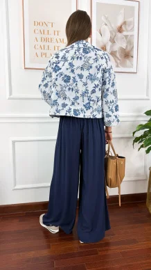 Kurtka haftowana Estela w kwiaty