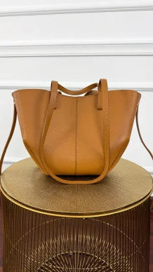 Skórzana torebka Fino mniejsza karmelowa