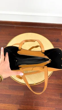 Skórzana torebka Fino mniejsza karmelowa