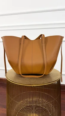 Skórzana torebka Fino karmelowa