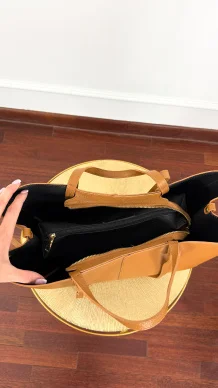 Skórzana torebka Fino karmelowa