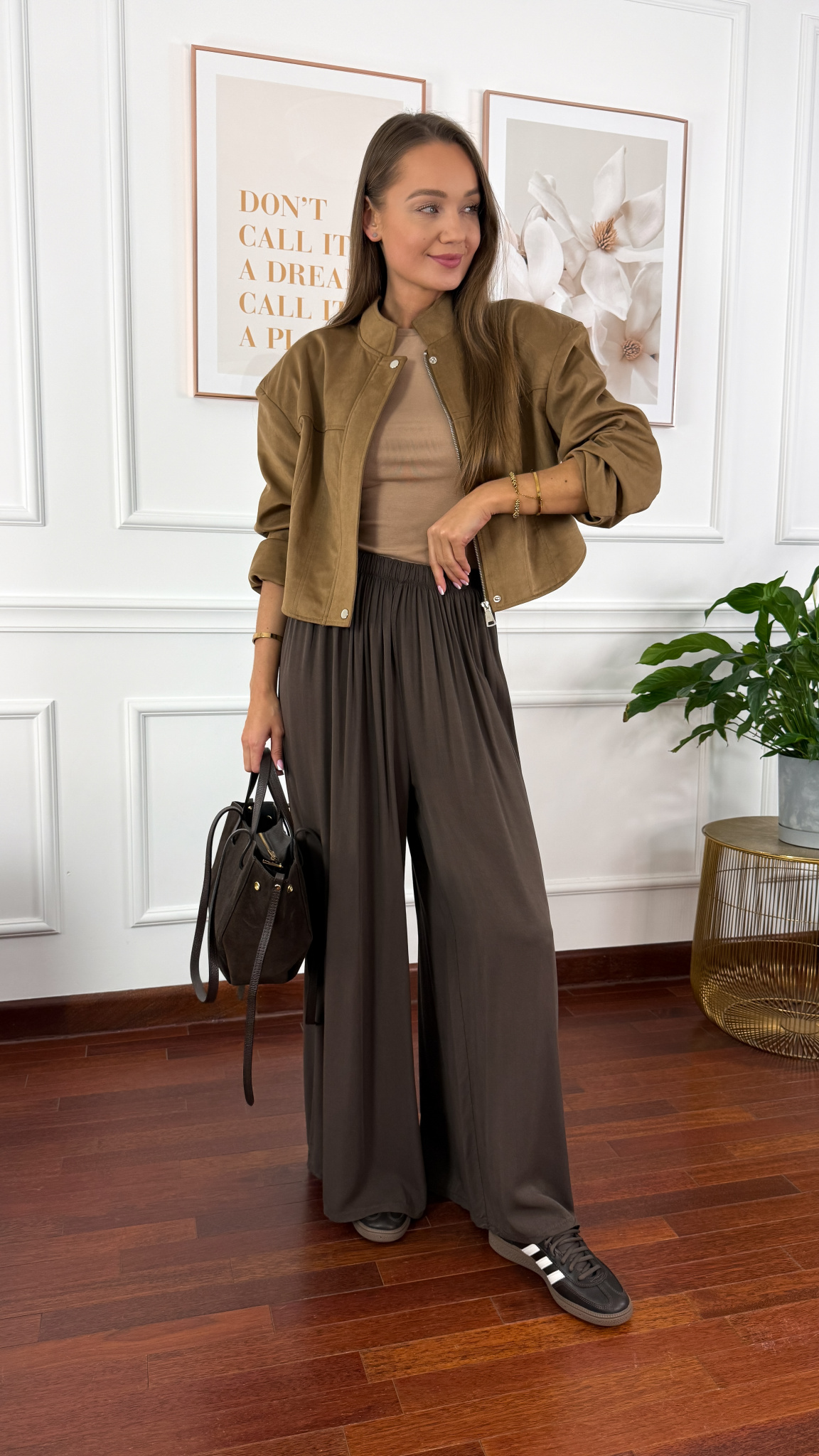 Wiskozowe szerokie spodnie...