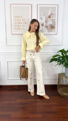 Bawełniana koszula Felicia żółta