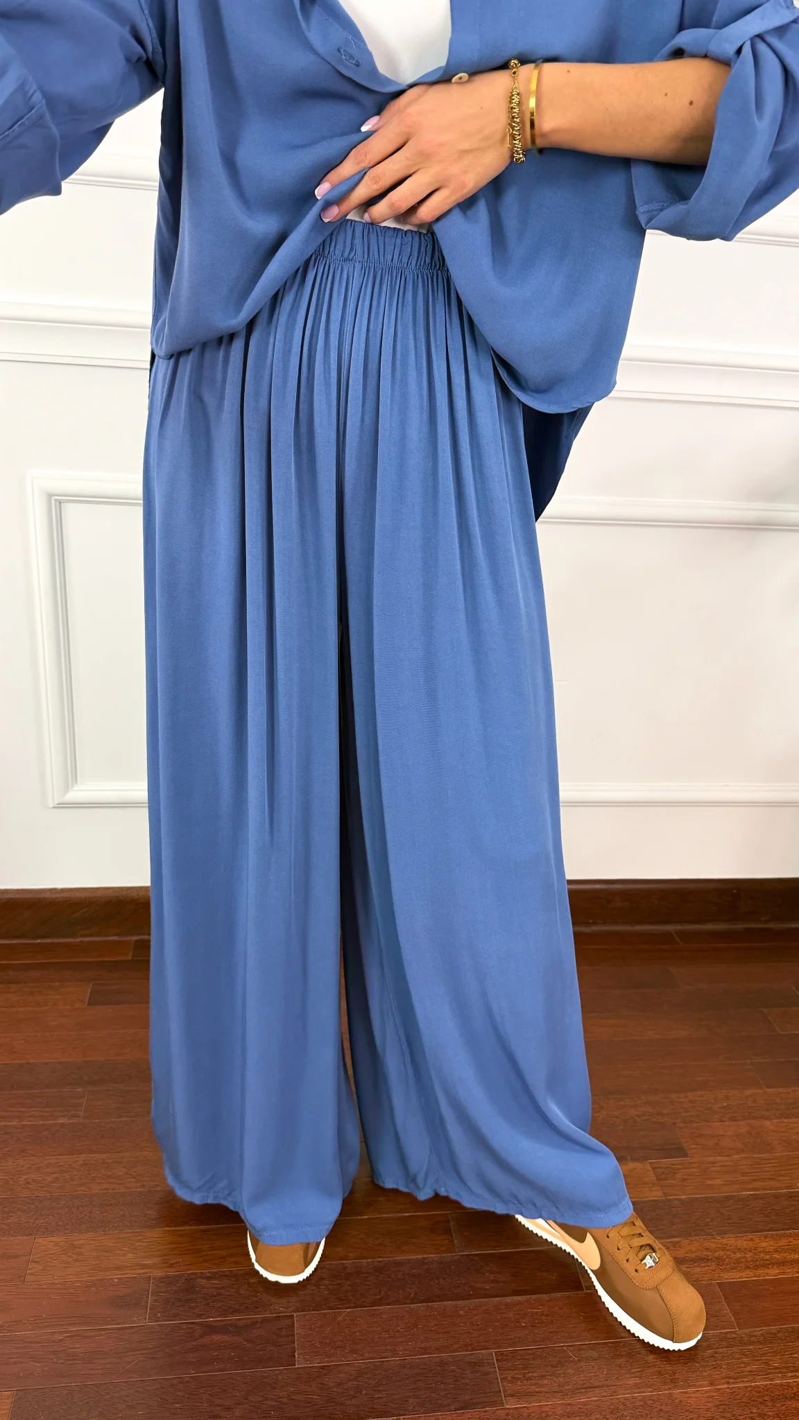 Wiskozowy komplet Ressa niebieski