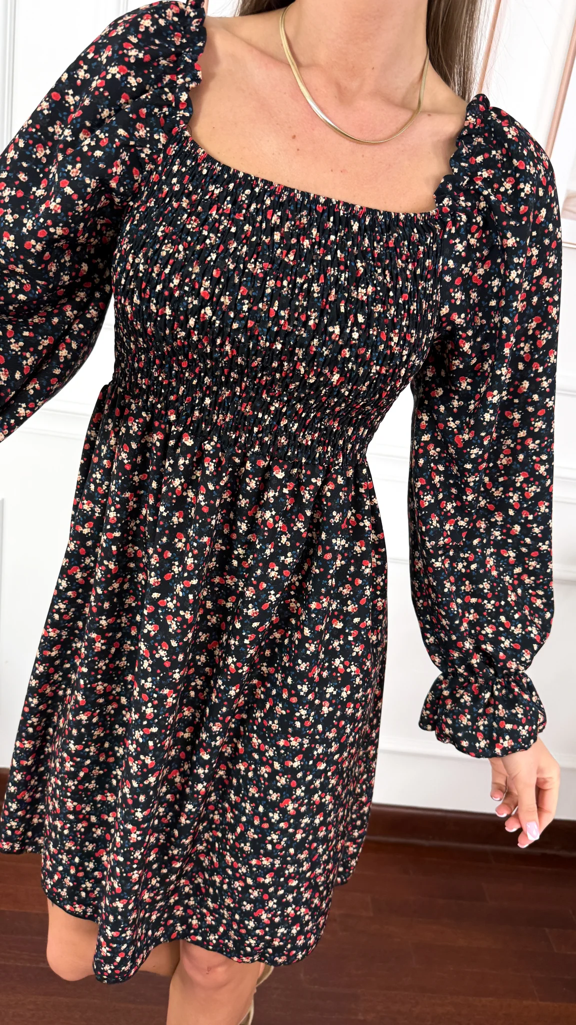 Hiszpanka Tansa w kwiaty czarna