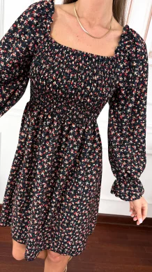 Hiszpanka Tansa w kwiaty czarna