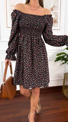 Hiszpanka Tansa w kwiaty czarna