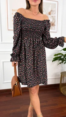 Hiszpanka Tansa w kwiaty czarna