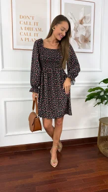 Hiszpanka Tansa w kwiaty czarna