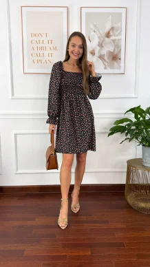 Hiszpanka Tansa w kwiaty czarna