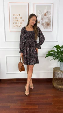 Hiszpanka Tansa w kwiaty czarna