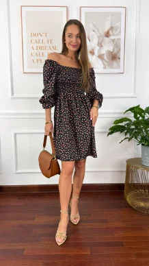 Hiszpanka Tansa w kwiaty czarna